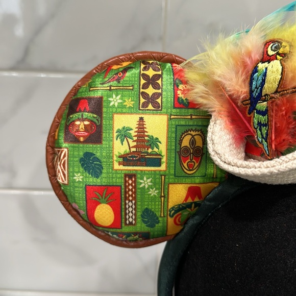Disney World 50th Anniversary Mickeys Main Attraction TIKI ROOM Ears Headband LE - Picture 2 of 16